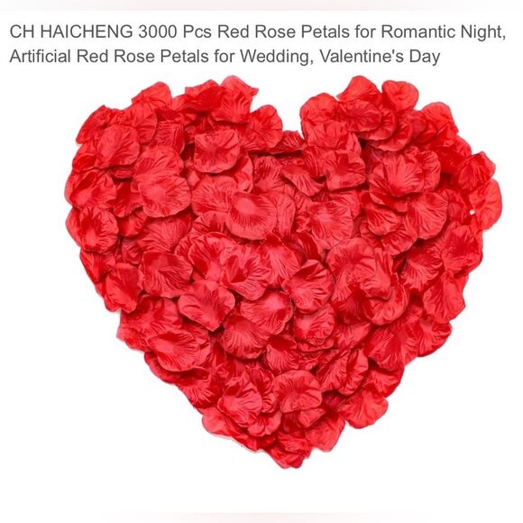5/$25 Red Rose Petals for Romantic Occasions - Picture 1 of 9